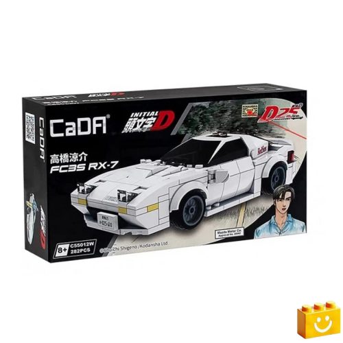 CaDA® C55012W - Initial-D Mazda FC3S RX-7 Versenyautó építőjáték