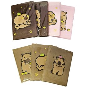    Kapibara napló, plüss borítóval, A/5, vonalas, CSAK BARNA SZíNŰ!