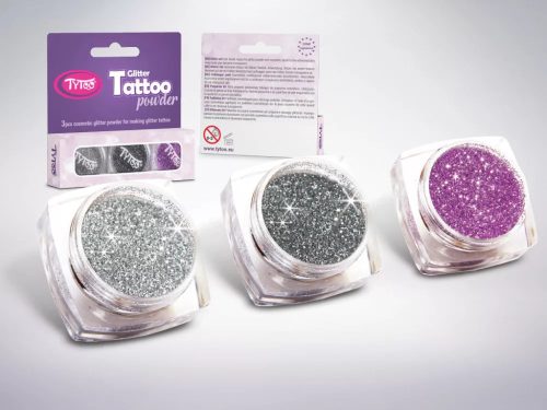 TyToo Csillámpor szett 3 x 2,5 ml Ezüst, Acélszürke, Világos mályva 