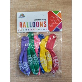 Boldog születésnapot lufi - színes - 6 db