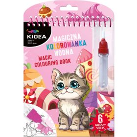 Festés vízzel, cicák, Kidea mágikus színező, Kidea