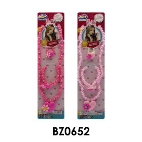 Ékszer, nyaklánc + karkötő, szíves medál, zacskóban