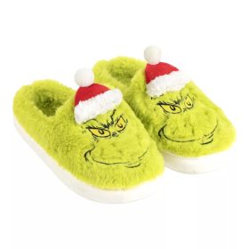  Grincs Santa Hat felnőtt téli papucs